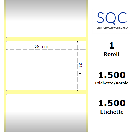 DT056035-PWPC-25/110 - Etichette SQC  S-DESK-PD Carta