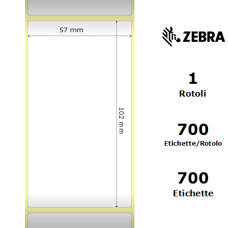 800262-405*/S - Etichette Zebra  Z-Select 2000D Carta