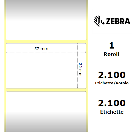 3006318*/S - Etichette Zebra  Z-Select 2000T Carta