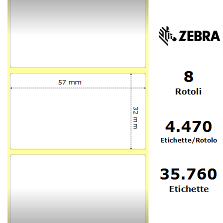 3006307-T - Etichette Zebra  Z-Perform 1000D Carta