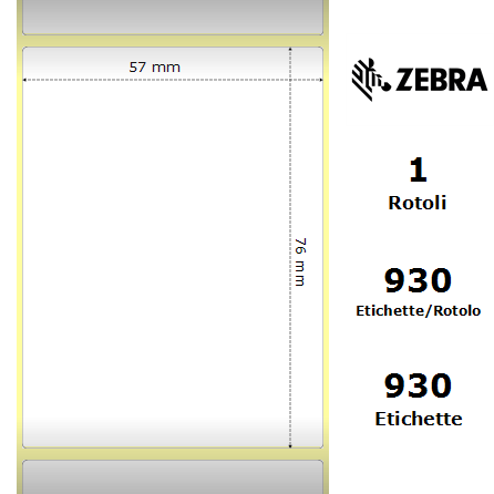 3007203-T*/S - Etichette Zebra  Z-Select 2000T Carta