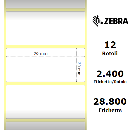 3006403-T - Etichette Zebra  Z-Perform 1000T Carta