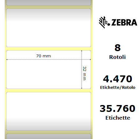 3006308-T - Etichette Zebra  Z-Perform 1000D Carta