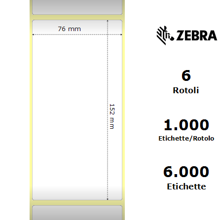 3006255* - Etichette Zebra  Z-Perform 1000D Carta