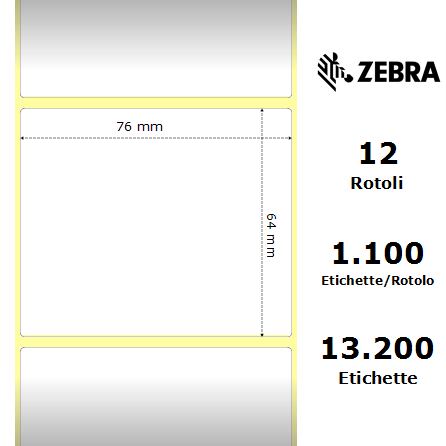 880183-063D - Etichette Zebra  Z-Perform 1000D Carta