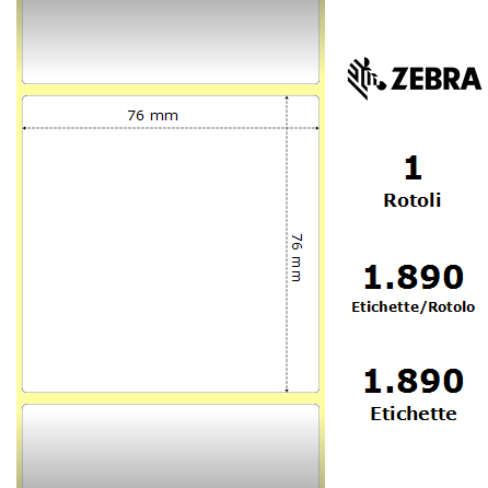 76015/S - Etichette Zebra  Z-Ultimate 3000T White Poliestere