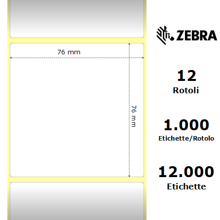 87443 - Etichette Zebra  Z-Ultimate 3000T White Poliestere
