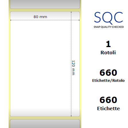 TT080120-PWPU-25/127 - Etichette SQC  S-DESK-PT Carta