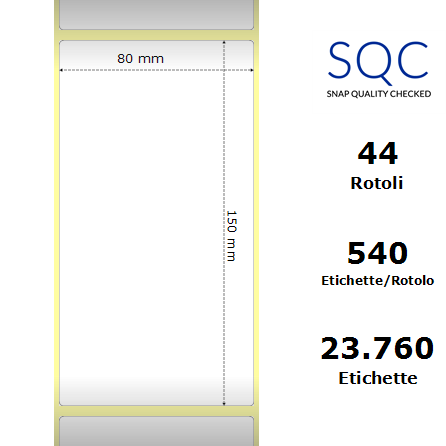 TT080150-PWPU-25/127-16200 - Etichette SQC  S-DESK-PT Carta