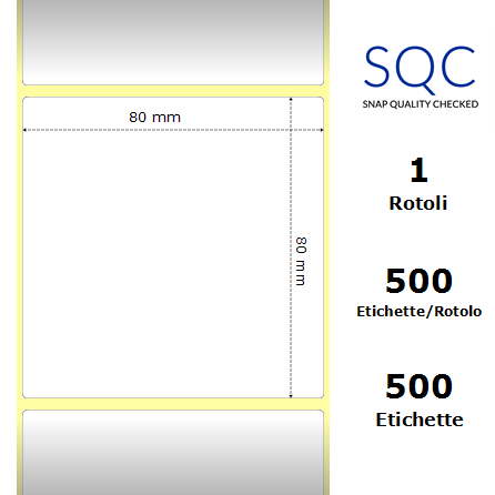 DT080080-PWPU-25/95 - Etichette SQC  Carta
