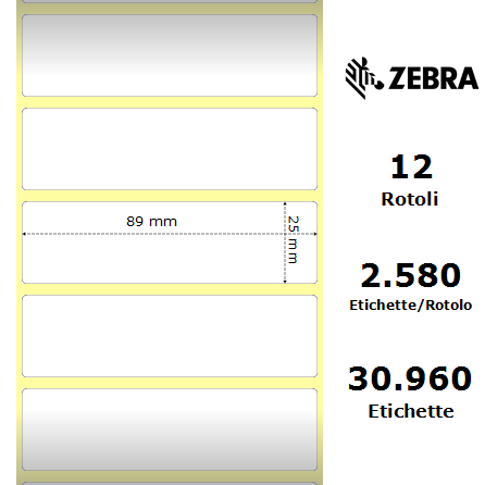 880019-025D - Etichette Zebra  Z-Perform 1000T Carta