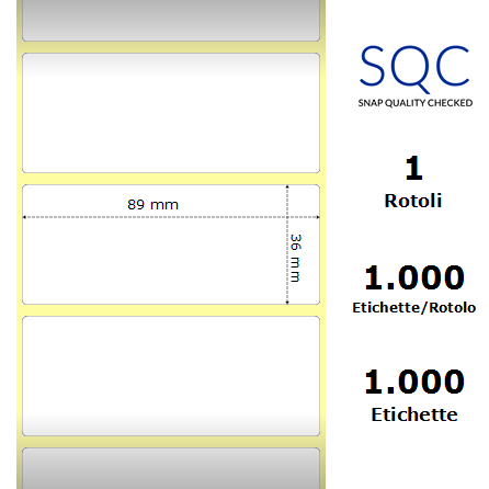 TT089036-PWPC-25/87 - Etichette SQC  S-DESK-PT Carta