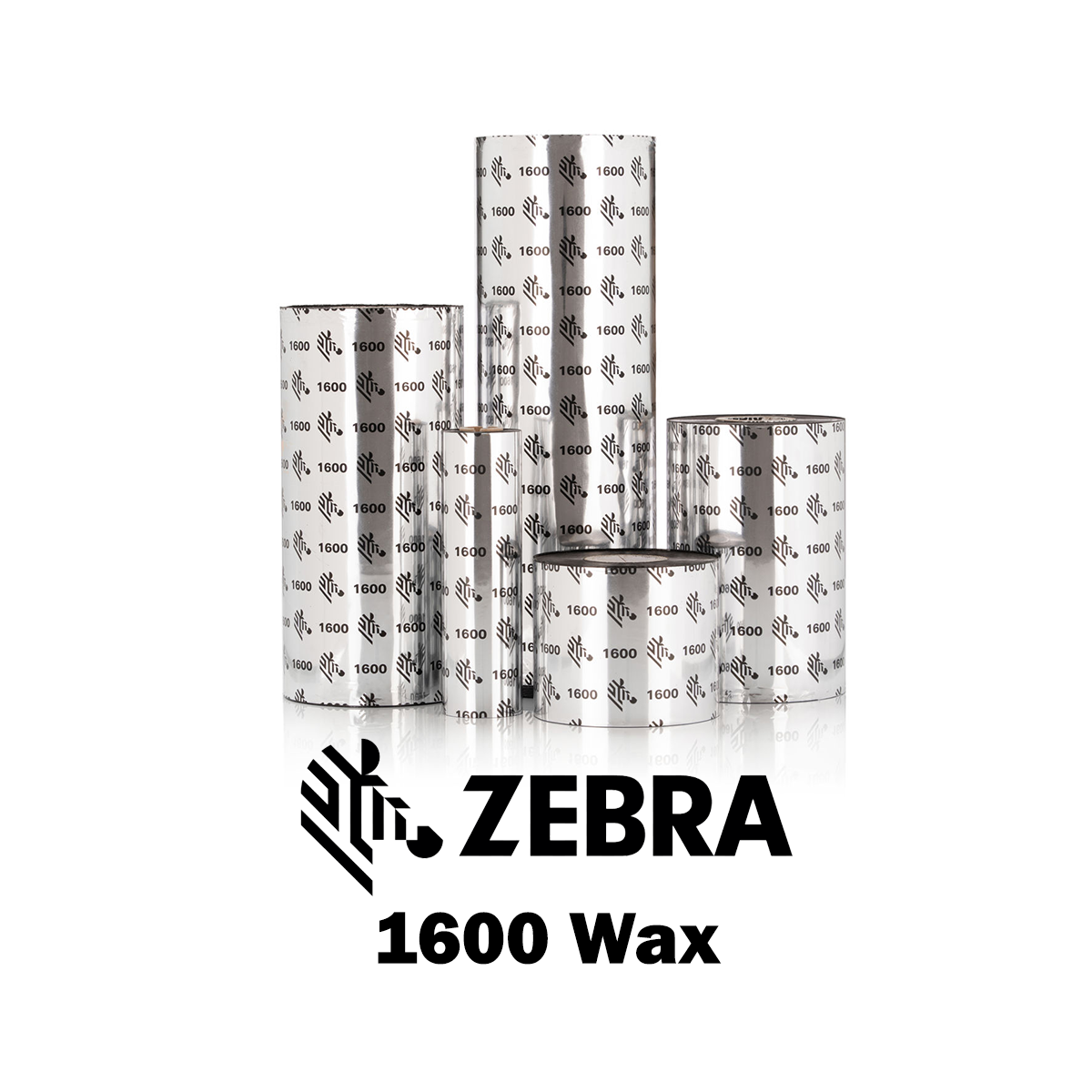 01600BK11045 - Ribbon - Inchiostro a nastro Zebra  1600 Wax Cera