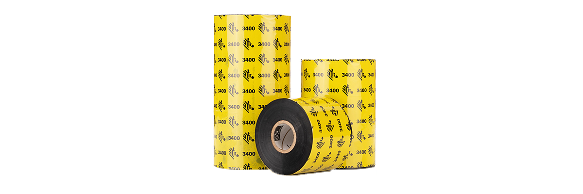 03400BK13145 - Ribbon - Inchiostro a nastro Zebra  3400 Wax/Resin