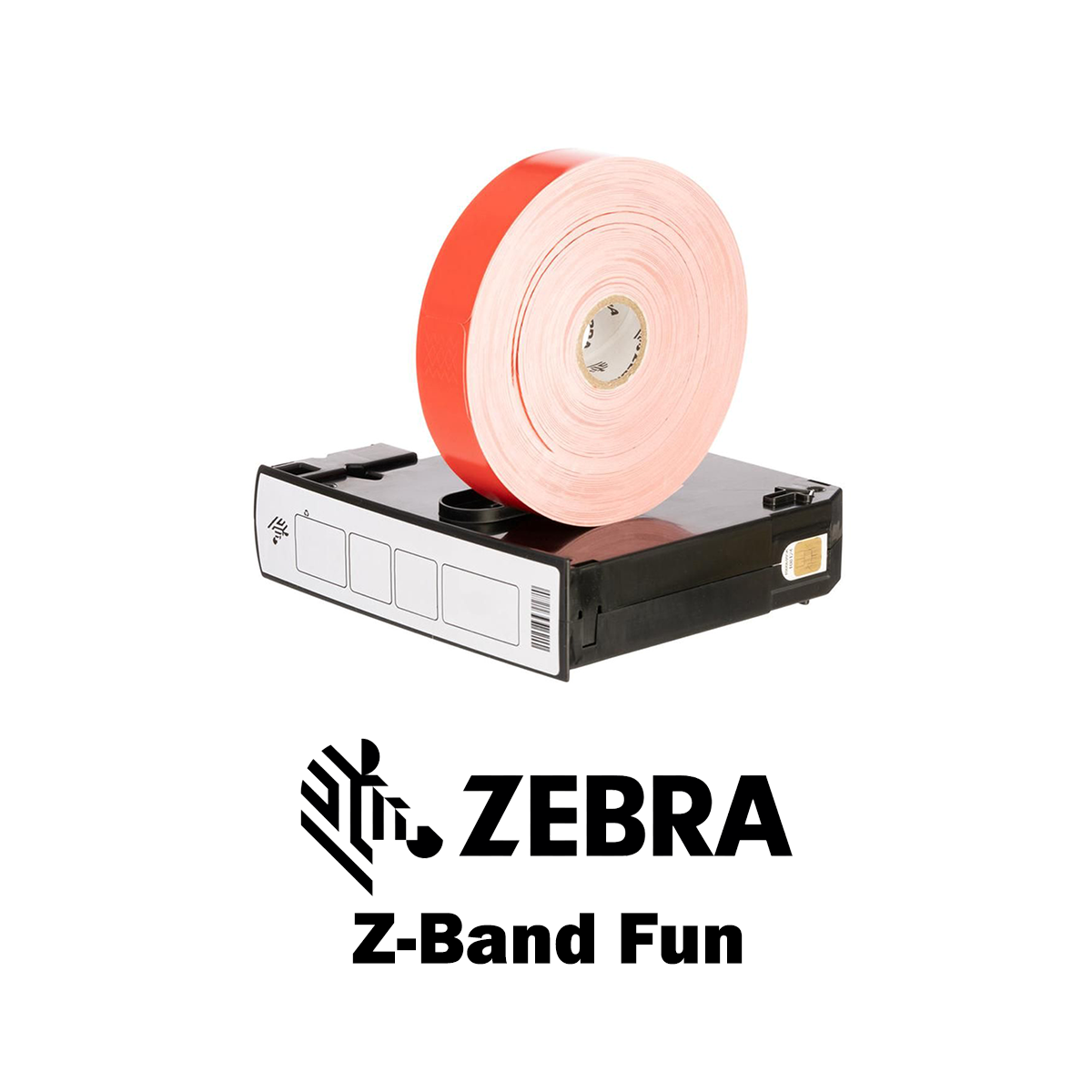 10012713-1K - Braccialetti Zebra Rosso Z-Band Fun Polipropilene 