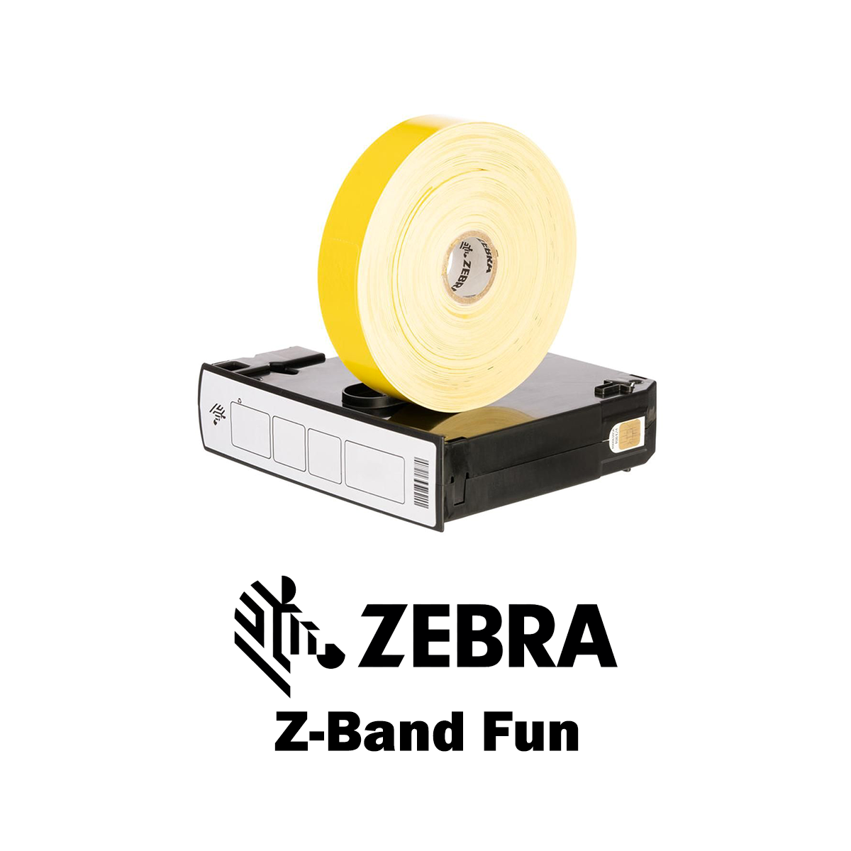 10012713-2K - Braccialetti Zebra Giallo Z-Band Fun Polipropilene 