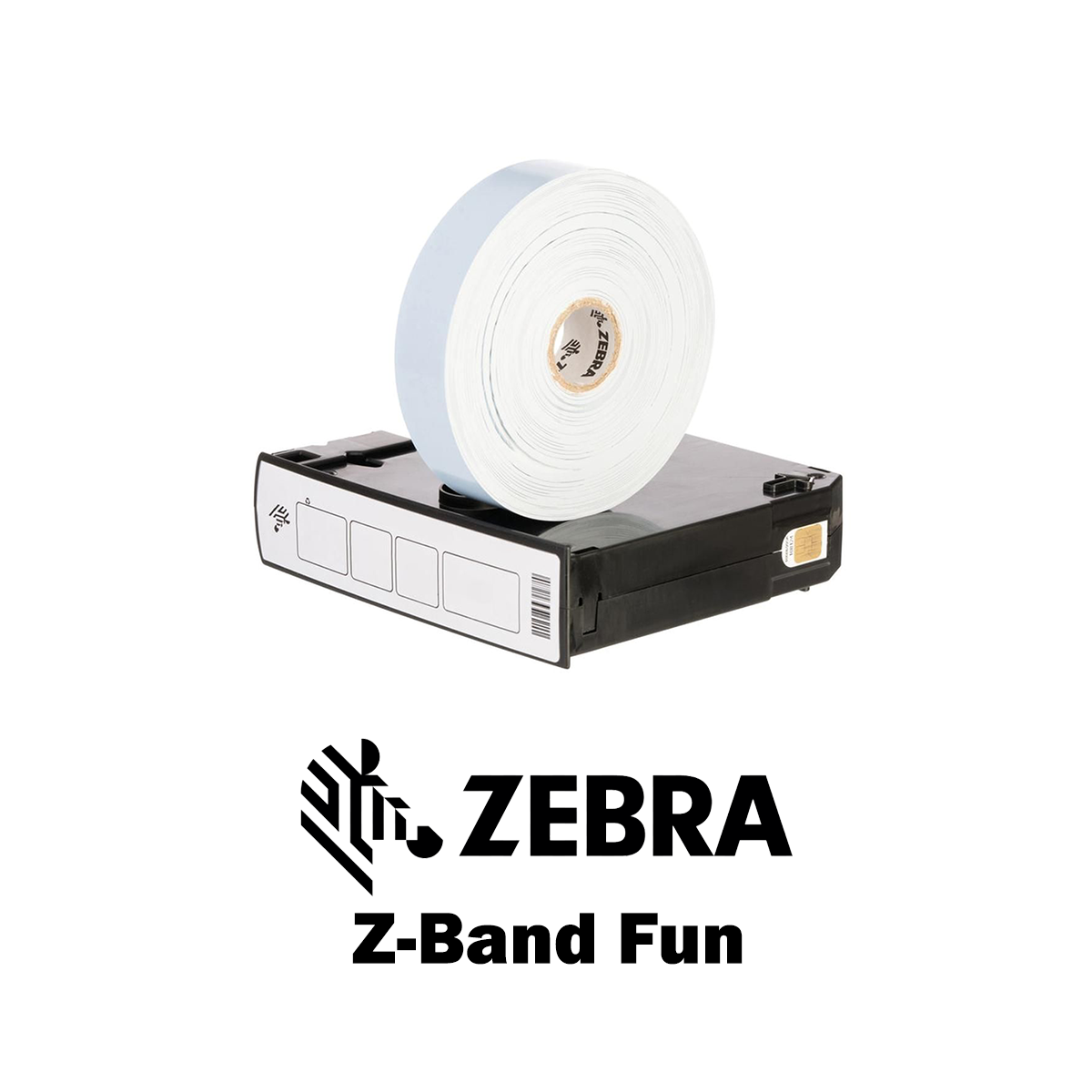 10012713-3K - Braccialetti Zebra Blu Z-Band Fun Polipropilene 