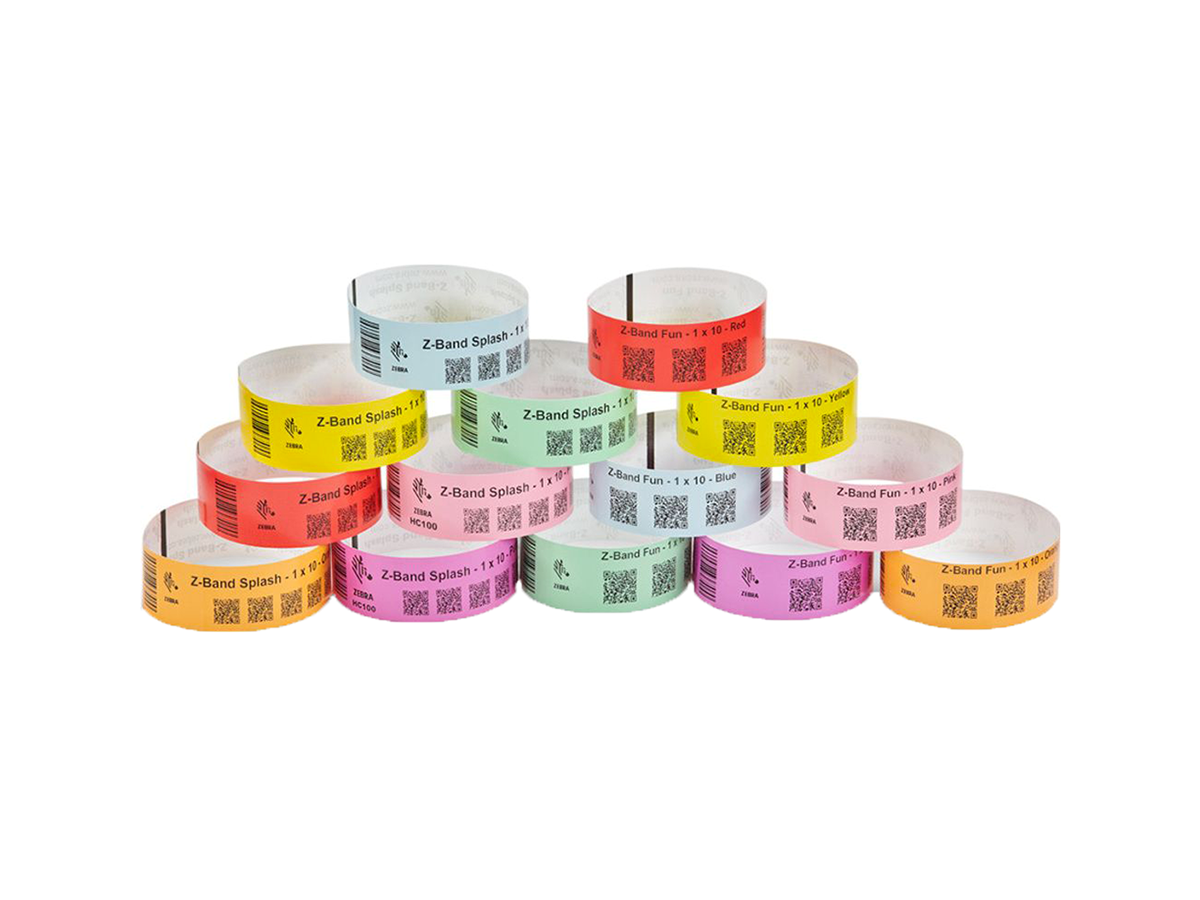 10012713-2K - Braccialetti Zebra Giallo Z-Band Fun Polipropilene 
