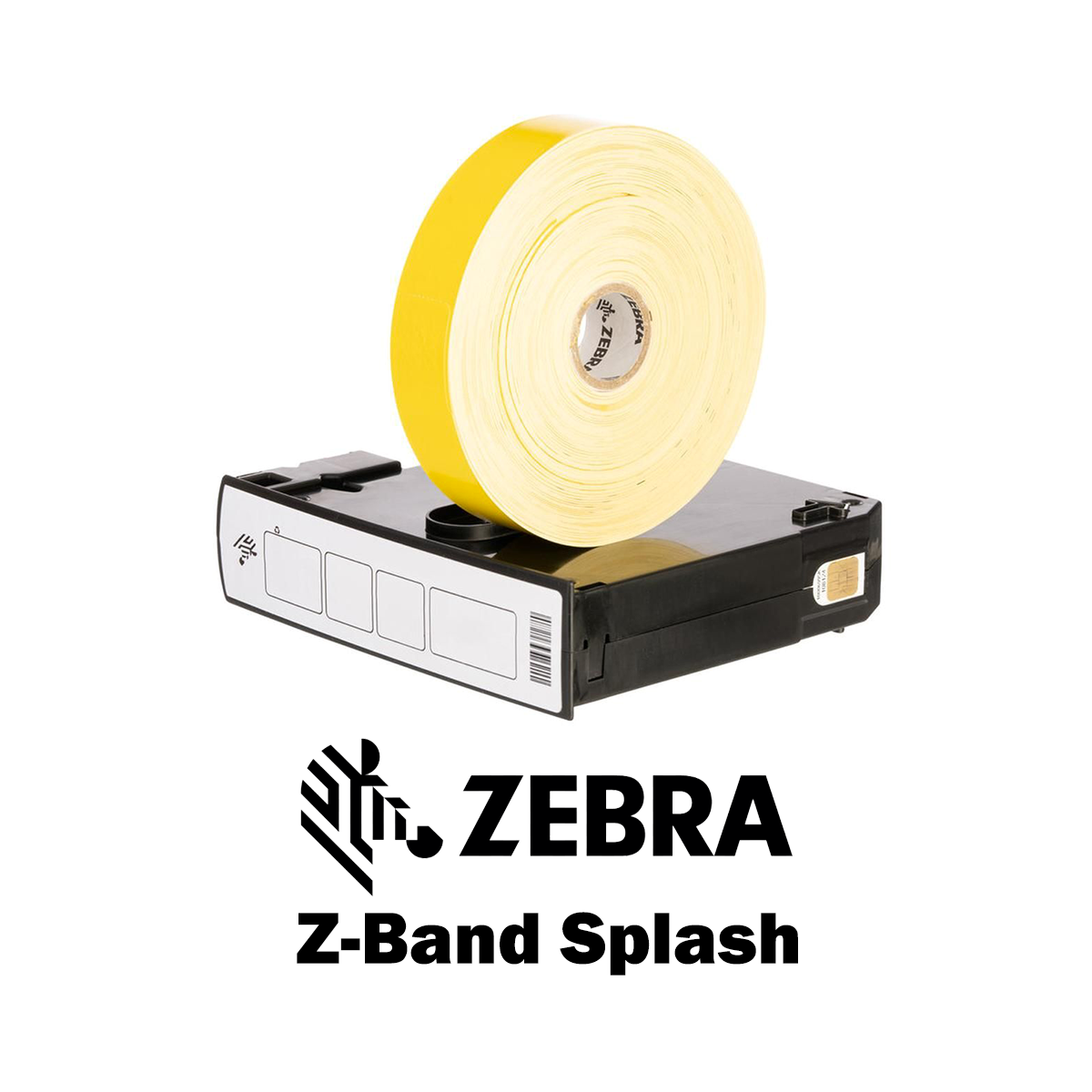 10012717-2K - Braccialetti Zebra Giallo Z-Band Splash Polipropilene 