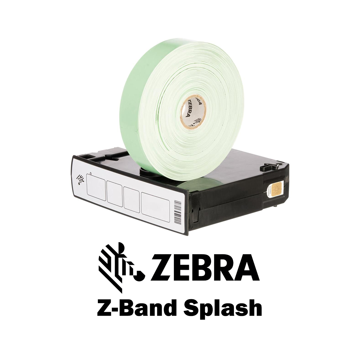 10012717-4K - Braccialetti Zebra Verde Z-Band Splash Polipropilene 